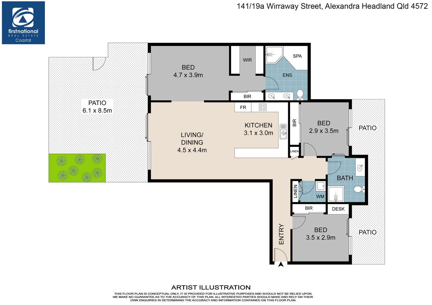 Floorplan of Homely unit listing, 141/19A Wirraway Street, Alexandra Headland QLD 4572
