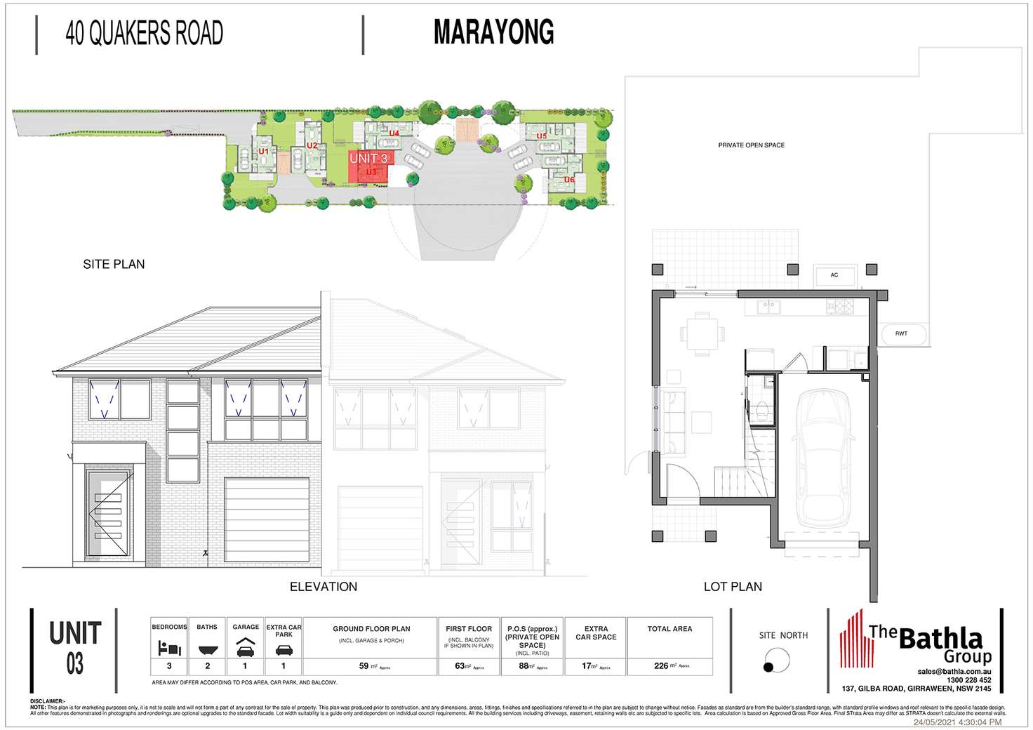 Floorplan of Homely townhouse listing, Unit 3/40 Quakers Road, Marayong NSW 2148