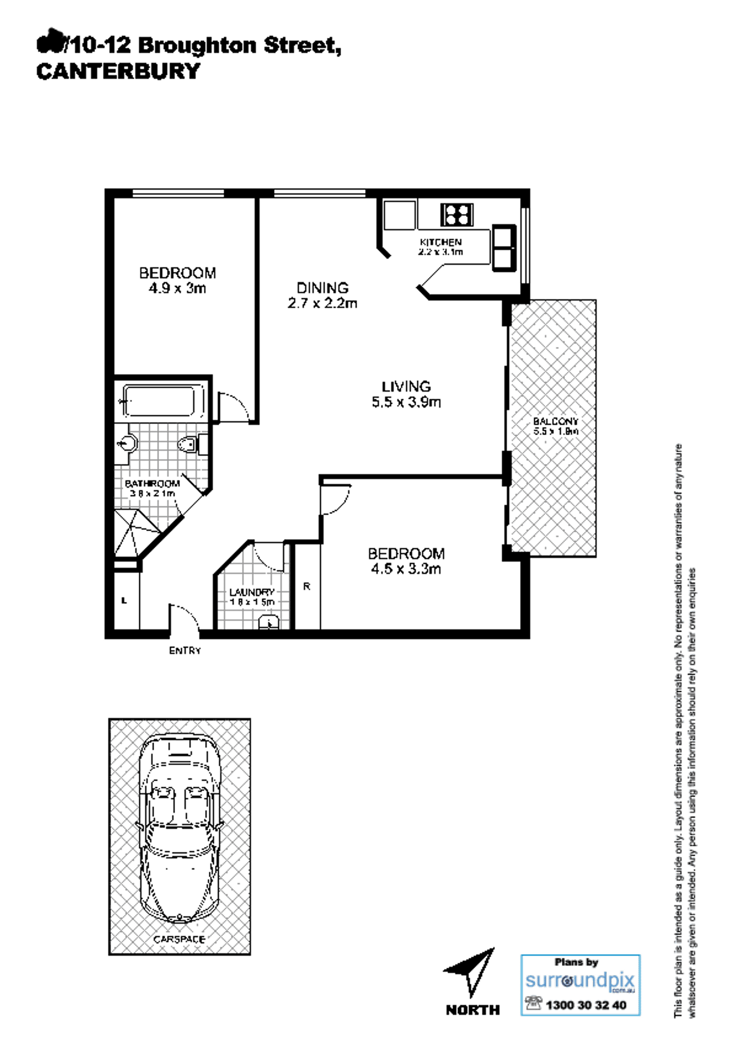 Floorplan of Homely unit listing, 67/10 Broughton Street, Canterbury NSW 2193