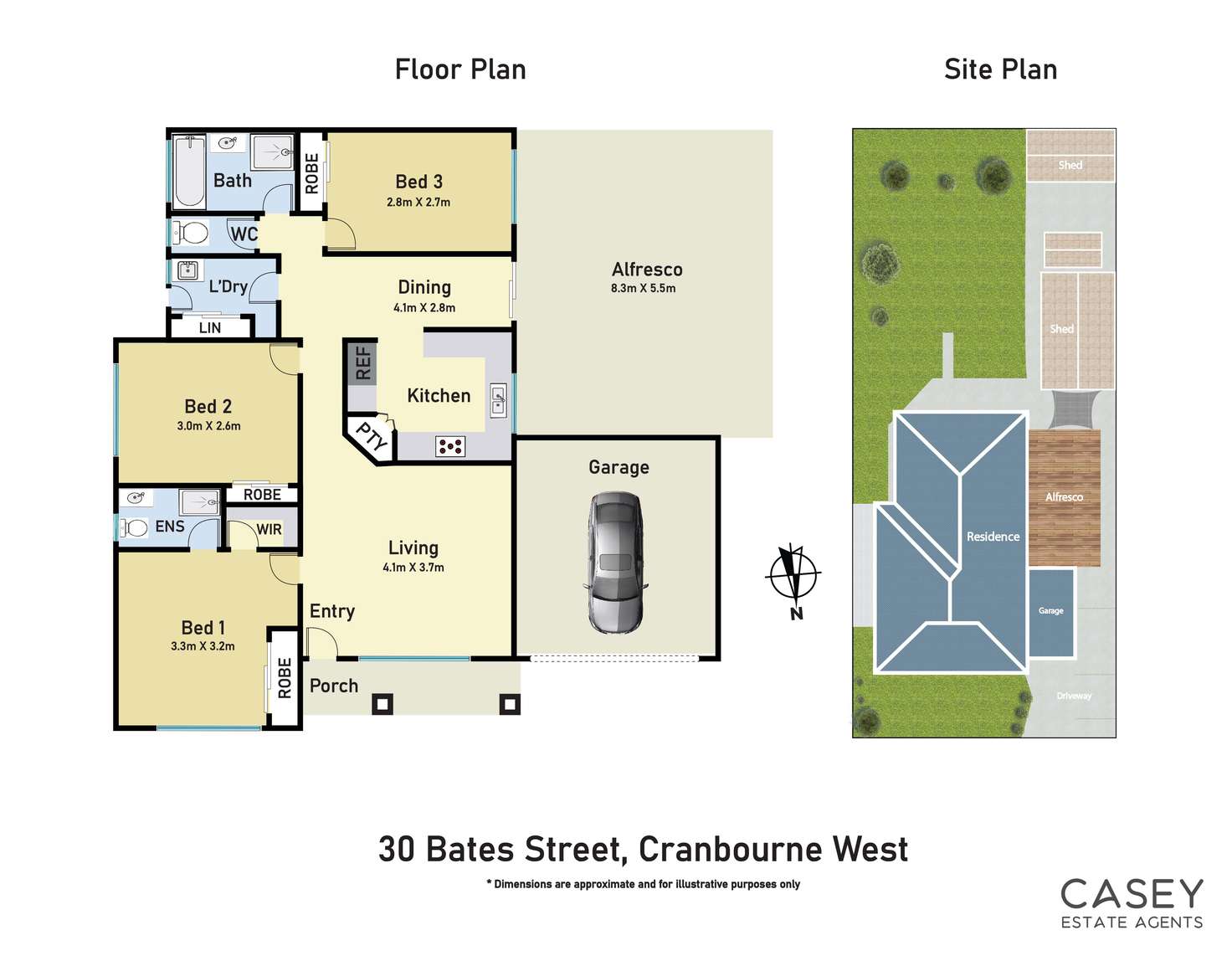 Floorplan of Homely house listing, 30 Bates Street, Cranbourne West VIC 3977