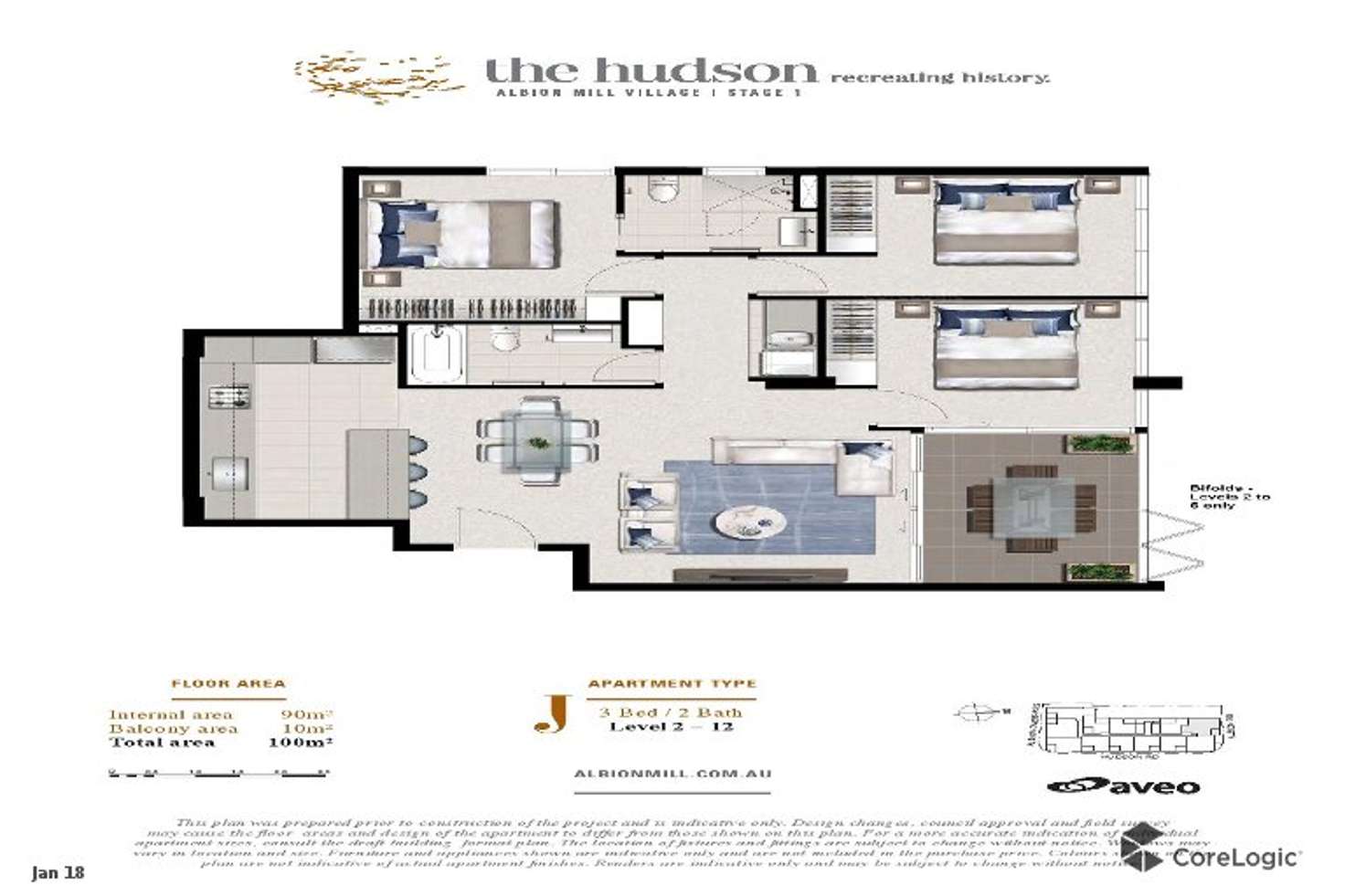 Floorplan of Homely apartment listing, 1302/50 Hudson Road, Albion QLD 4010