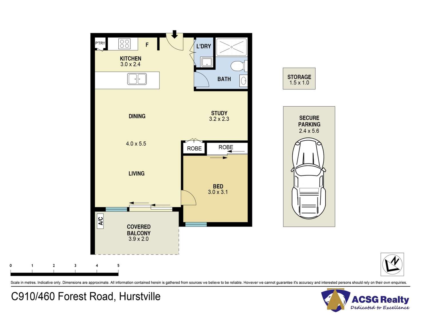 Floorplan of Homely apartment listing, C910/460 Forest Road, Hurstville NSW 2220