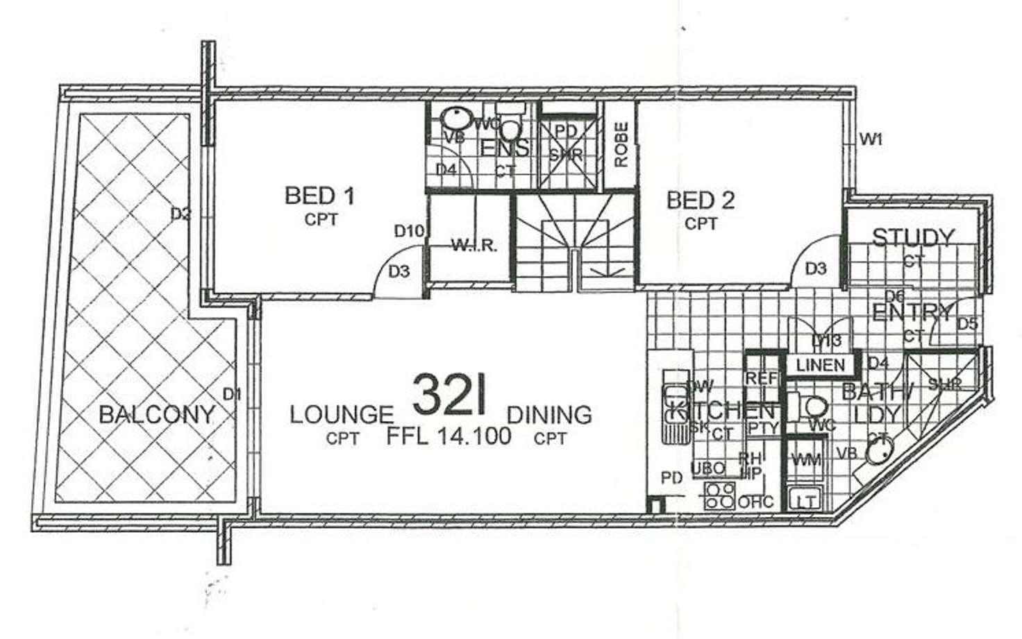 Floorplan of Homely apartment listing, 32/78 BROOKES STREET, Bowen Hills QLD 4006