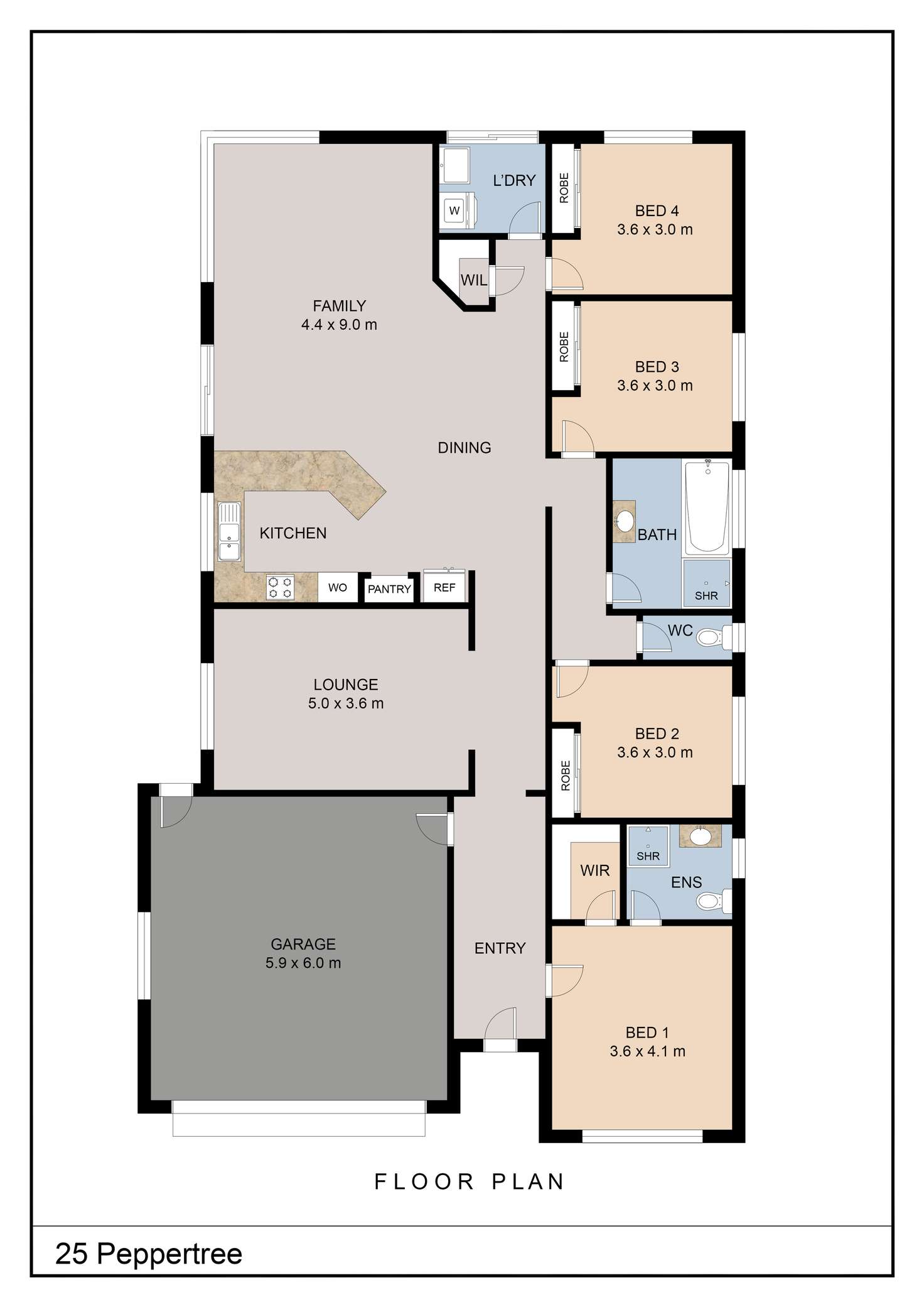 Floorplan of Homely house listing, 25 Peppertree Street, Warner QLD 4500