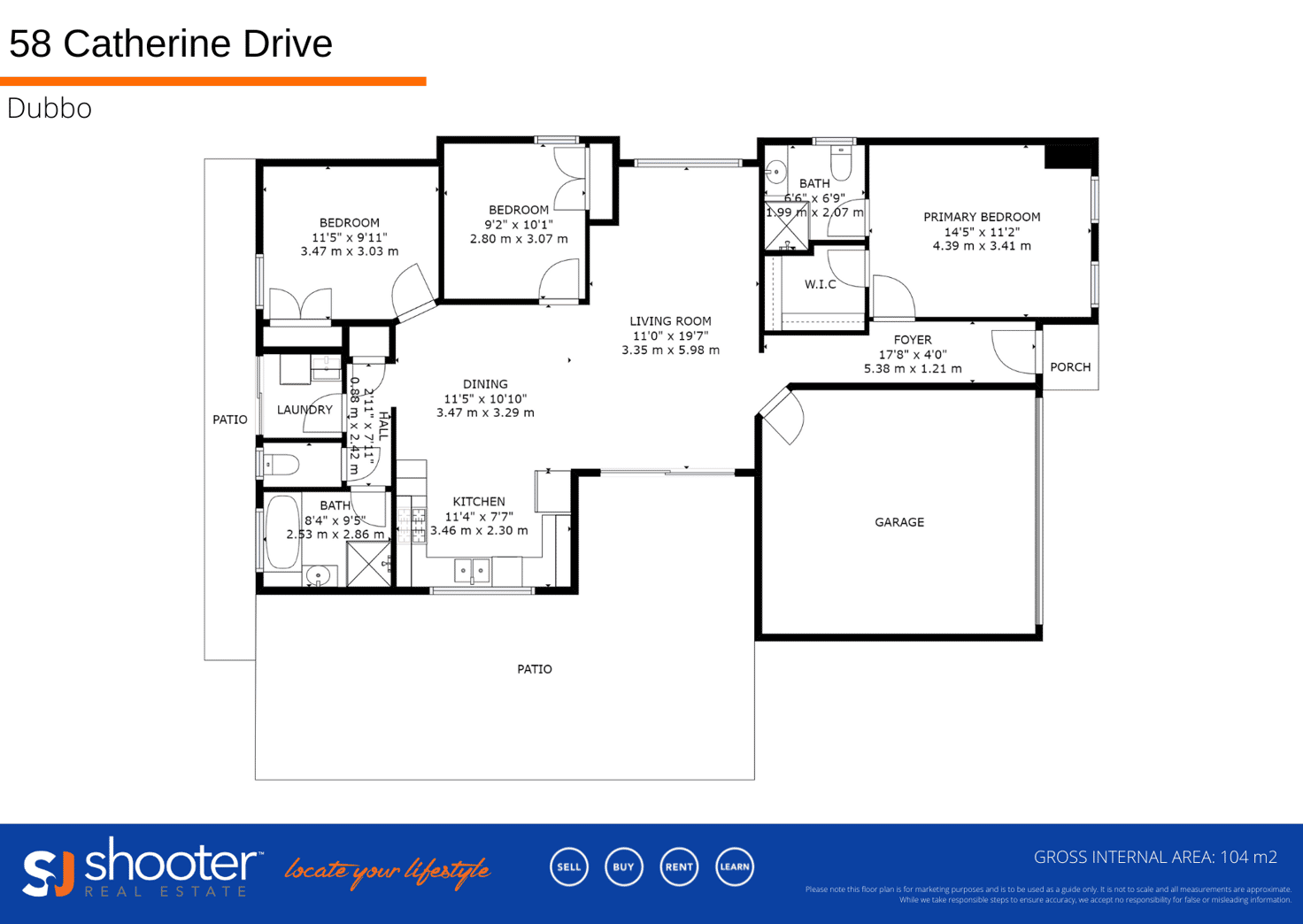 Floorplan of Homely house listing, 58 Catherine Drive, Dubbo NSW 2830