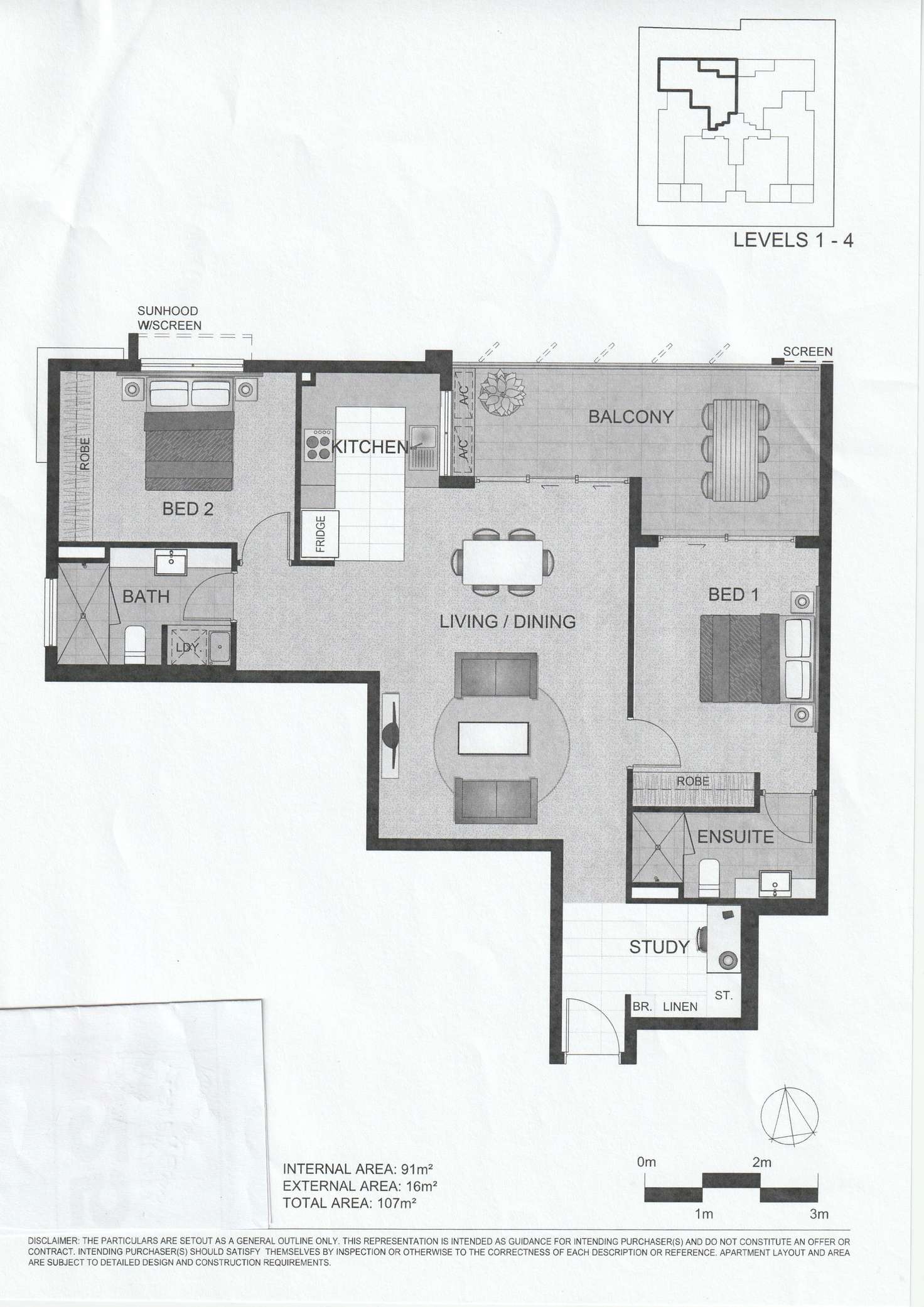 Floorplan of Homely apartment listing, 3/14 Gallway Street, Windsor QLD 4030
