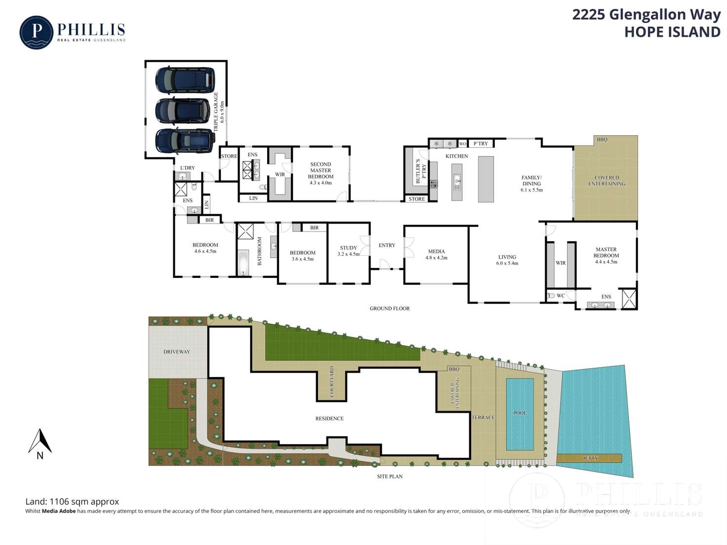 Floorplan of Homely house listing, 2225 Glengallon Way, Hope Island QLD 4212