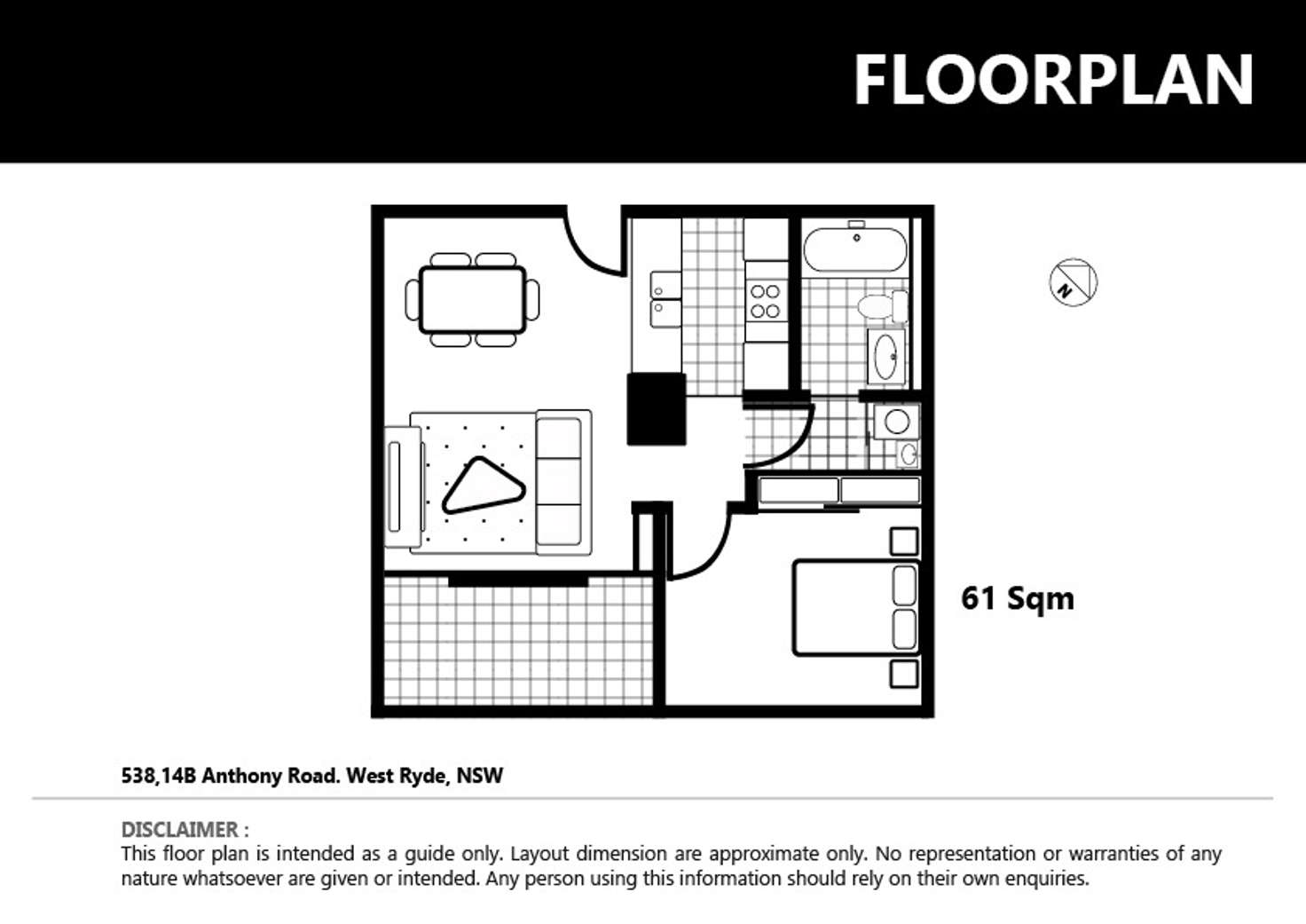 Floorplan of Homely apartment listing, 538/14B Anthony Road, West Ryde NSW 2114