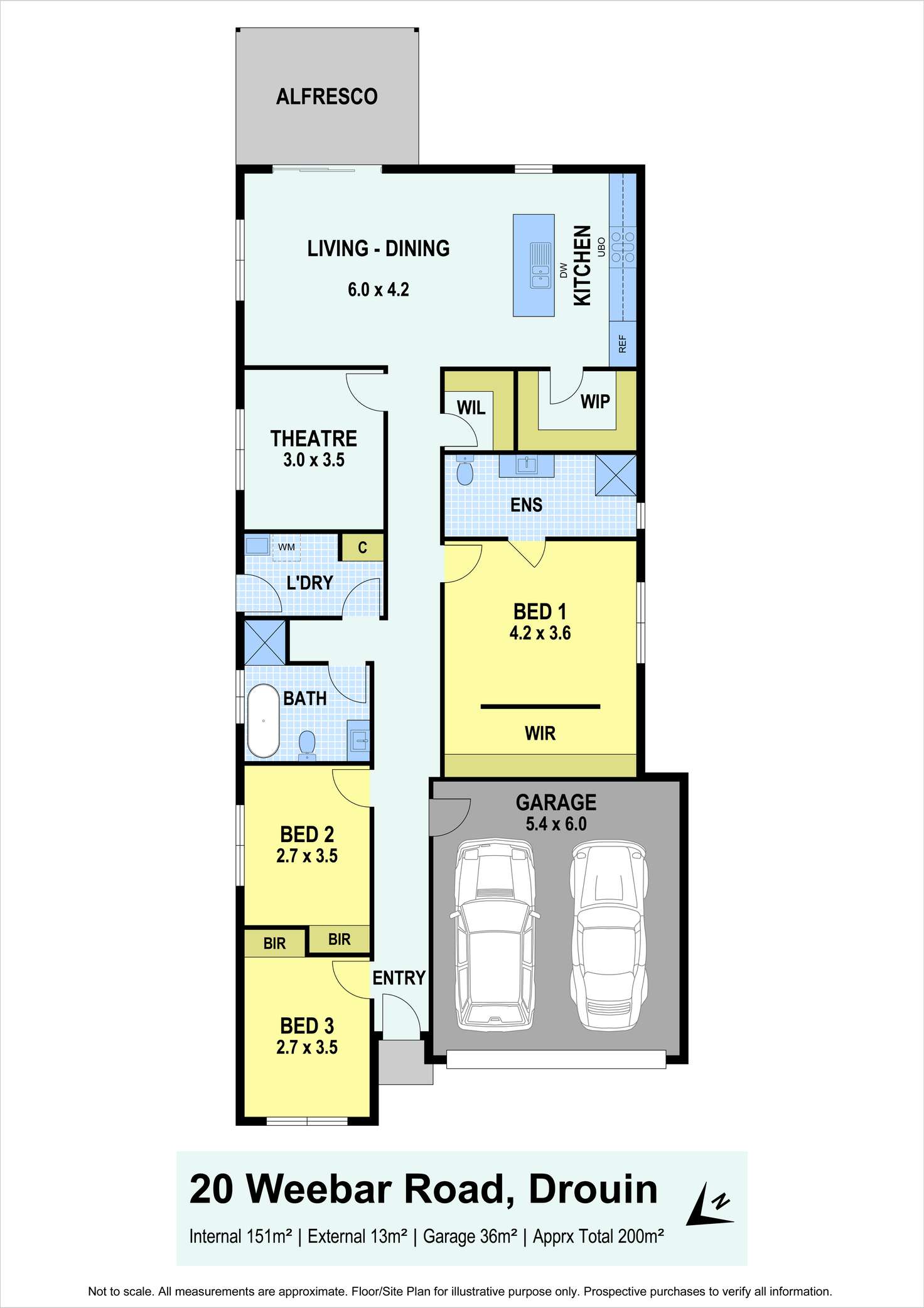 Floorplan of Homely house listing, 20 Weebar Road, Drouin VIC 3818