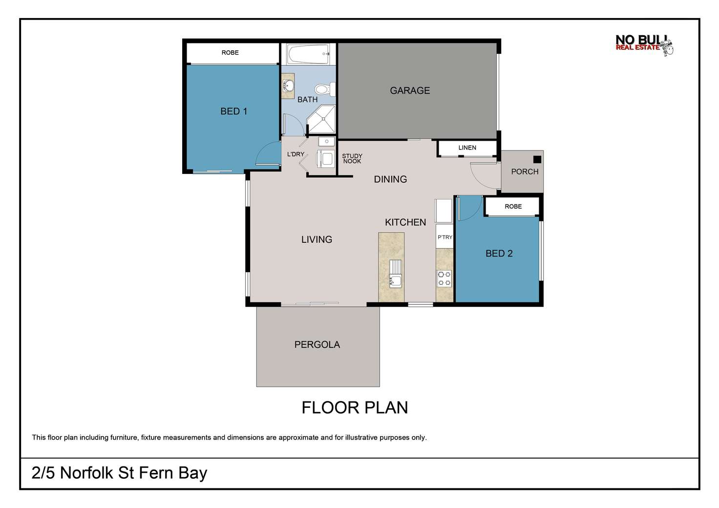 Floorplan of Homely villa listing, 2/5 Norfolk Street, Fern Bay NSW 2295