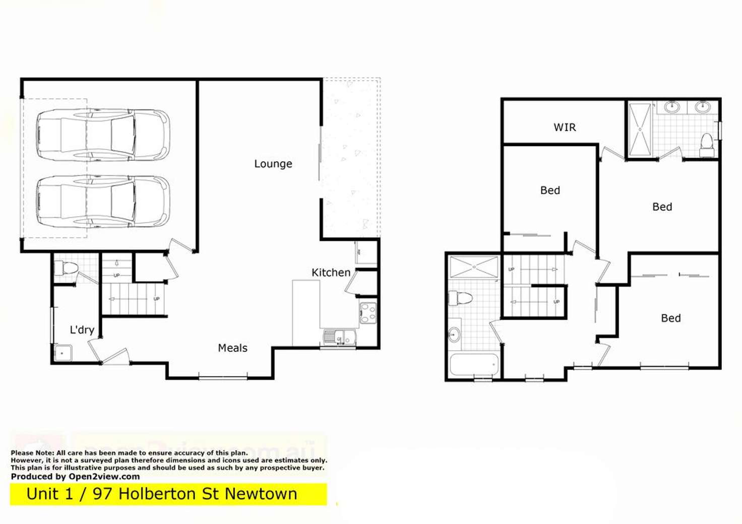 Floorplan of Homely unit listing, 1/97 Holberton Street, Newtown QLD 4350