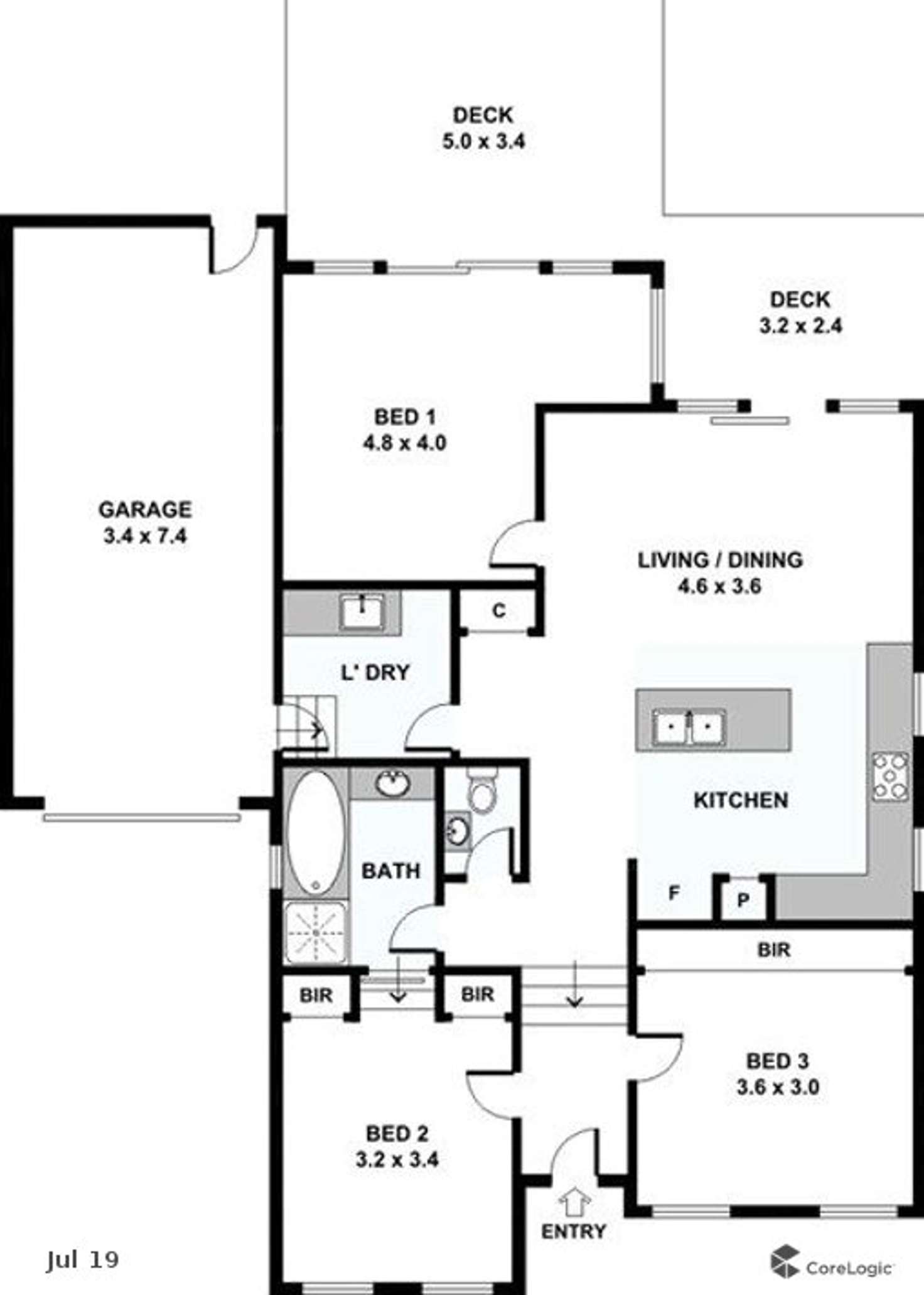 Floorplan of Homely townhouse listing, 2/78 Gertonia Avenue, Boronia VIC 3155