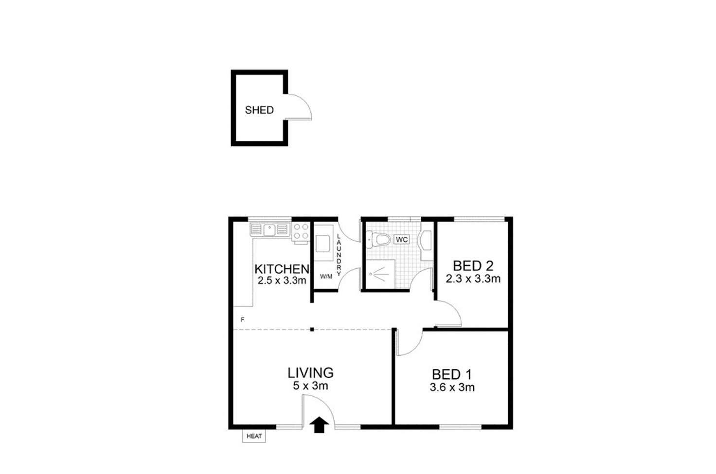 Floorplan of Homely unit listing, 2/53 Lucas Street, Richmond SA 5033