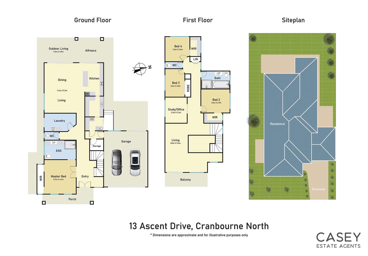 Floorplan of Homely house listing, 13 Ascent Drive, Cranbourne North VIC 3977