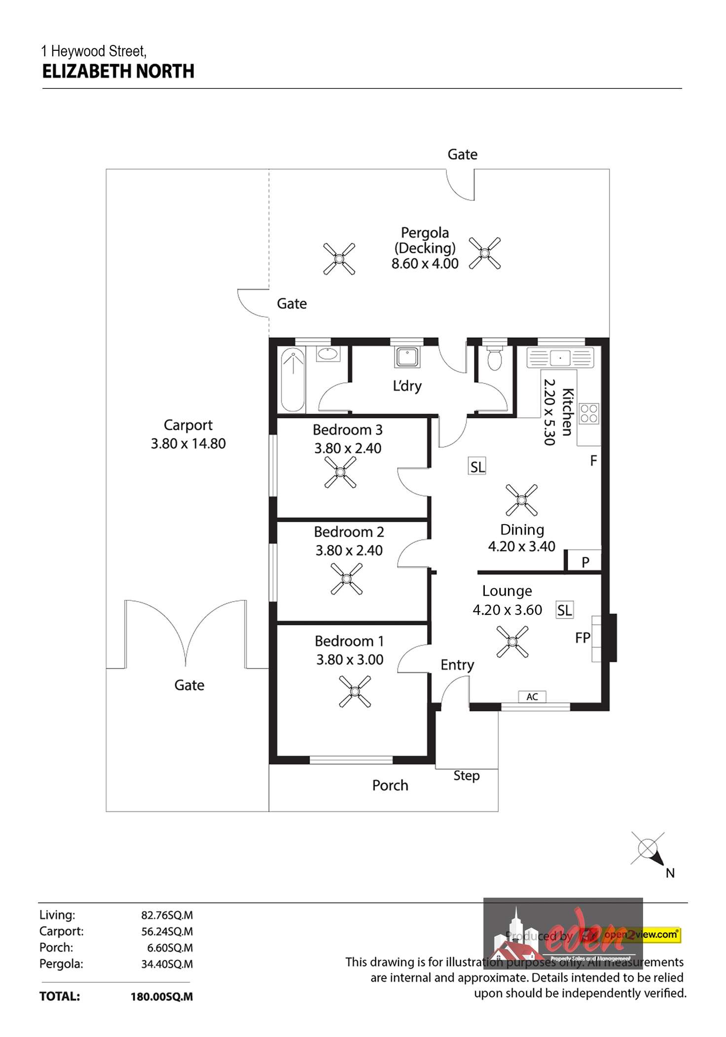 Floorplan of Homely house listing, 1 Heywood street, Elizabeth North SA 5113