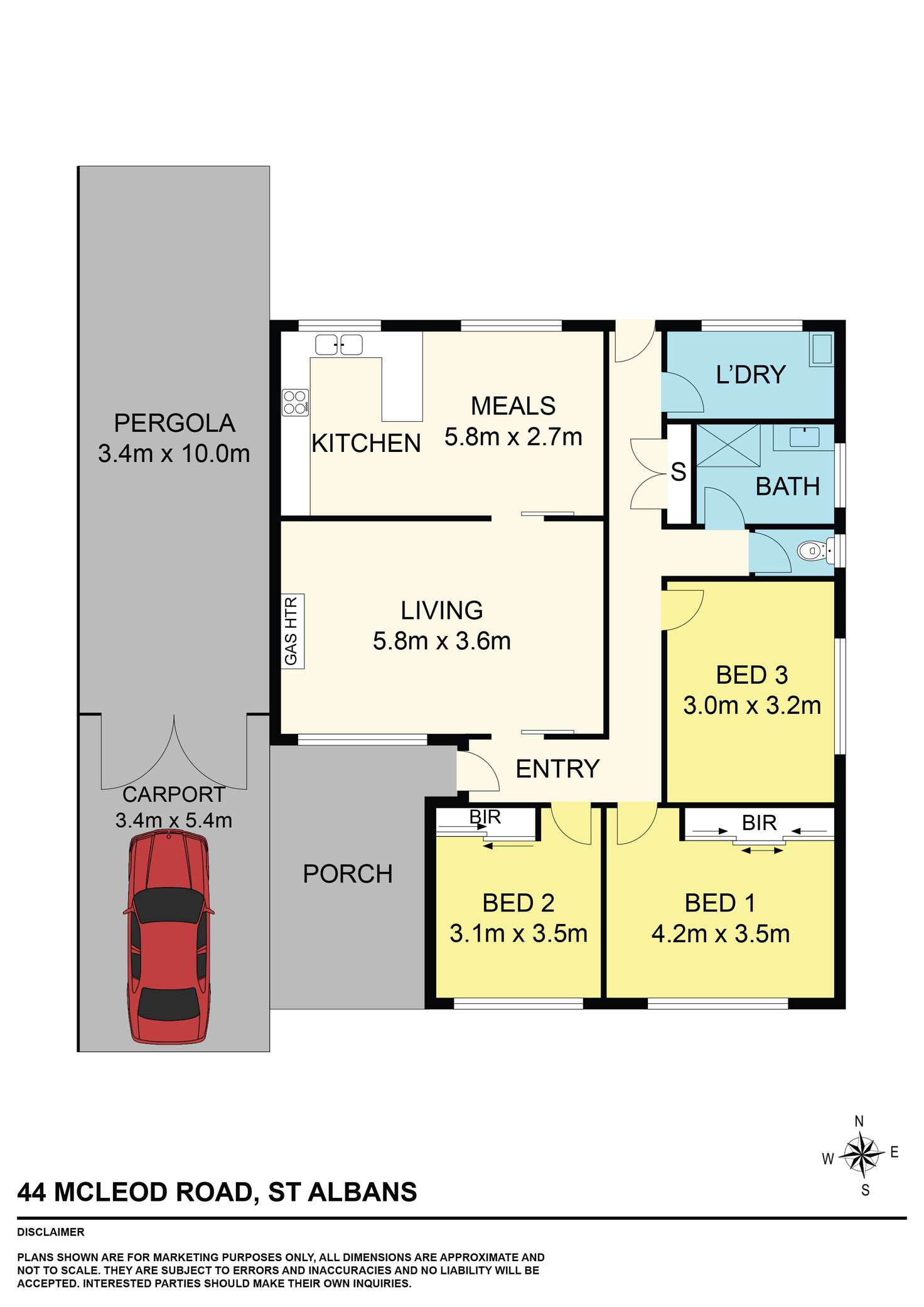Floorplan of Homely house listing, 44 McLeod Road, St Albans VIC 3021