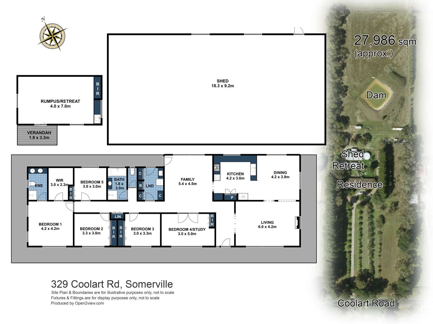 Floorplan of Homely acreageSemiRural listing, 329 Coolart Road, Somerville VIC 3912