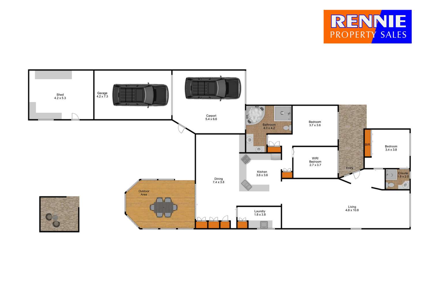 Floorplan of Homely house listing, 52 Porter Street, Morwell VIC 3840