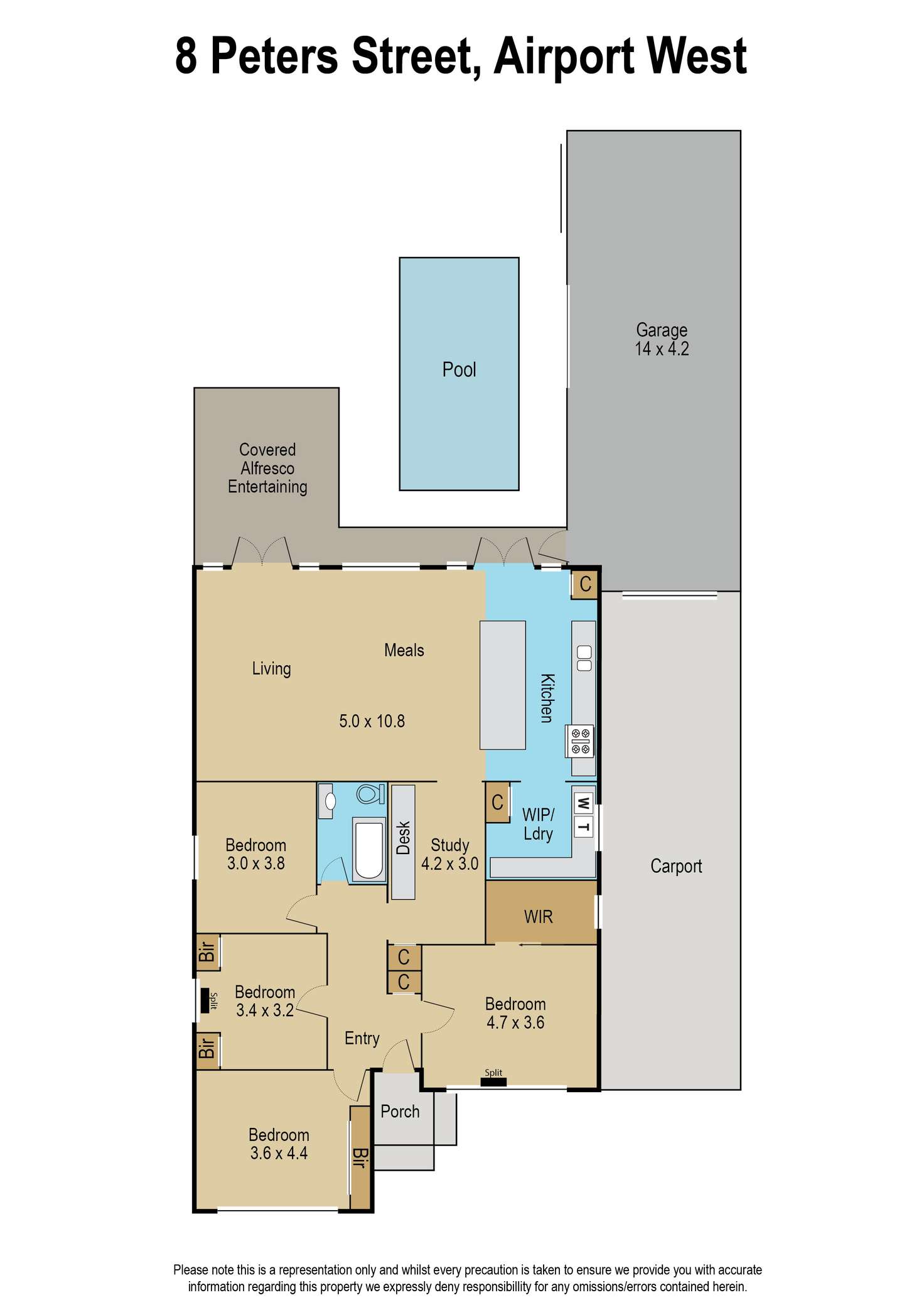 Floorplan of Homely house listing, 8 Peters Street, Airport West VIC 3042