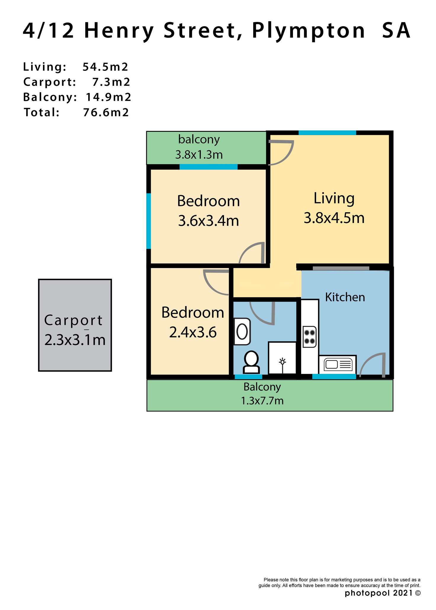 Floorplan of Homely apartment listing, 4/12 Henry Street, Plympton SA 5038