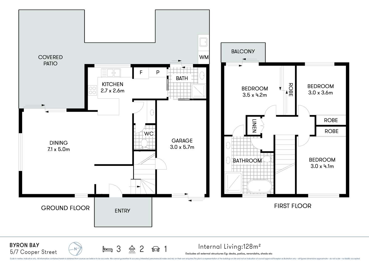 Floorplan of Homely townhouse listing, 5/7 Cooper Street, Byron Bay NSW 2481