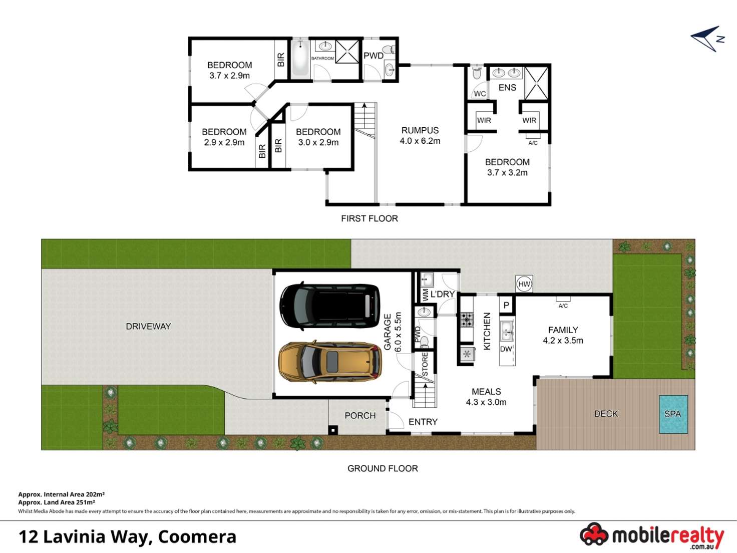 Floorplan of Homely house listing, 12 Lavinia Way, Coomera QLD 4209