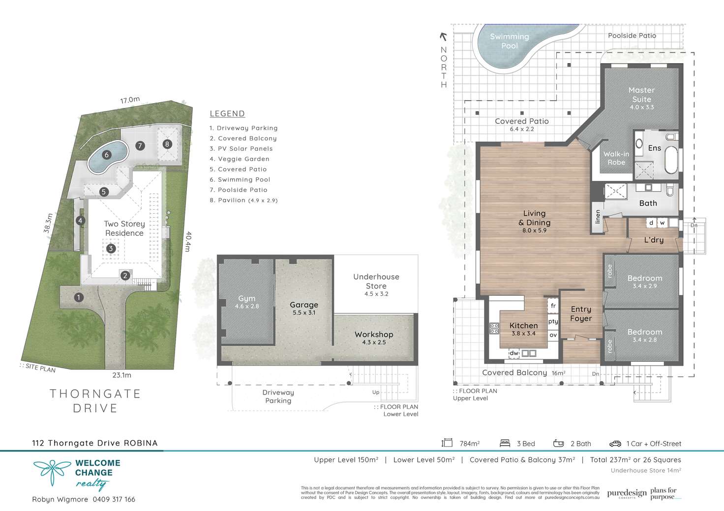 Floorplan of Homely house listing, 112 Thorngate Drive, Robina QLD 4226