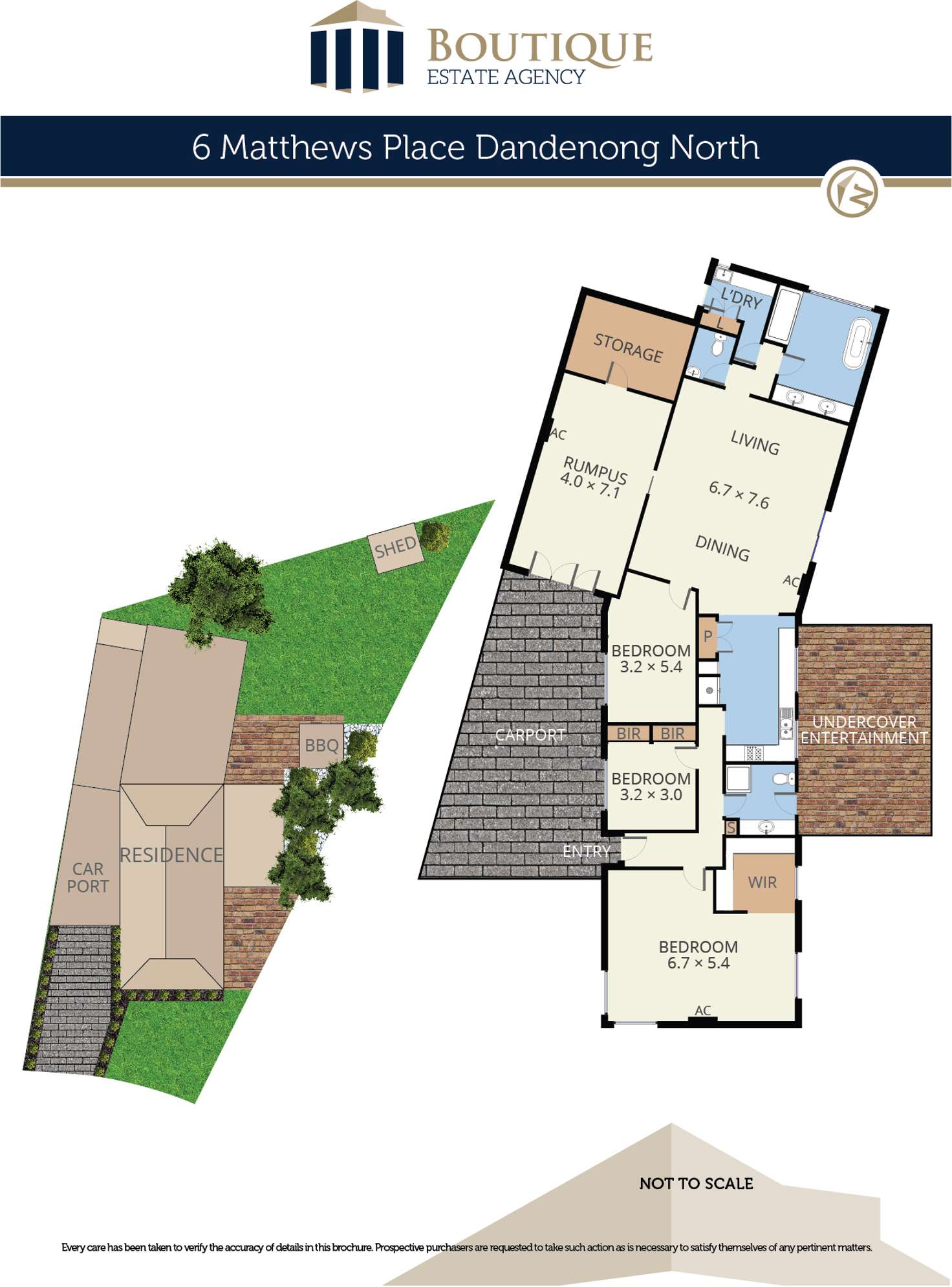 Floorplan of Homely house listing, 6 Matthews Place, Dandenong North VIC 3175