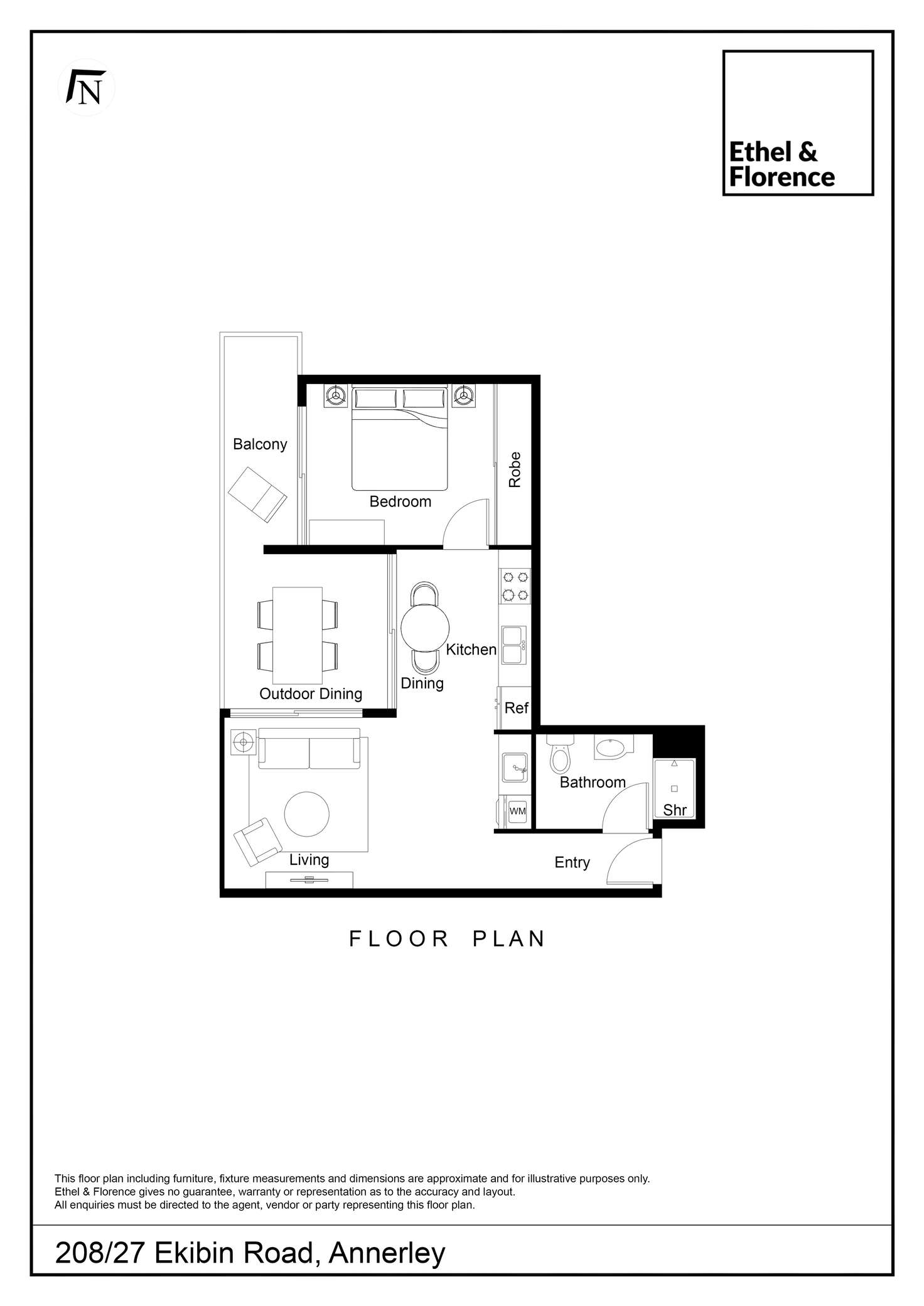 Floorplan of Homely apartment listing, 208/27 Ekibin Road, Annerley QLD 4103