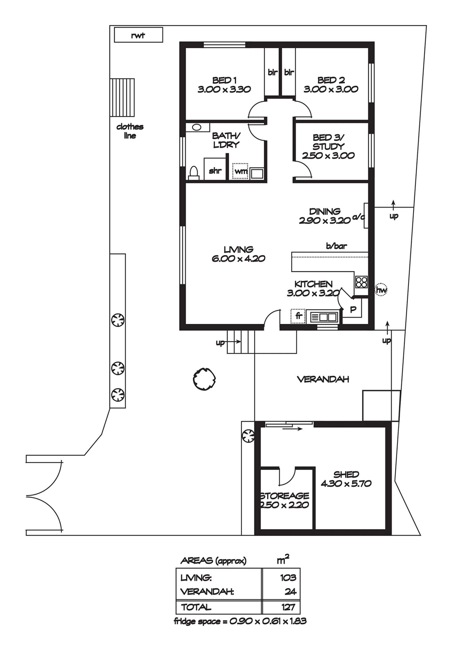 Floorplan of Homely house listing, 59B Baldock Road, Ingle Farm SA 5098