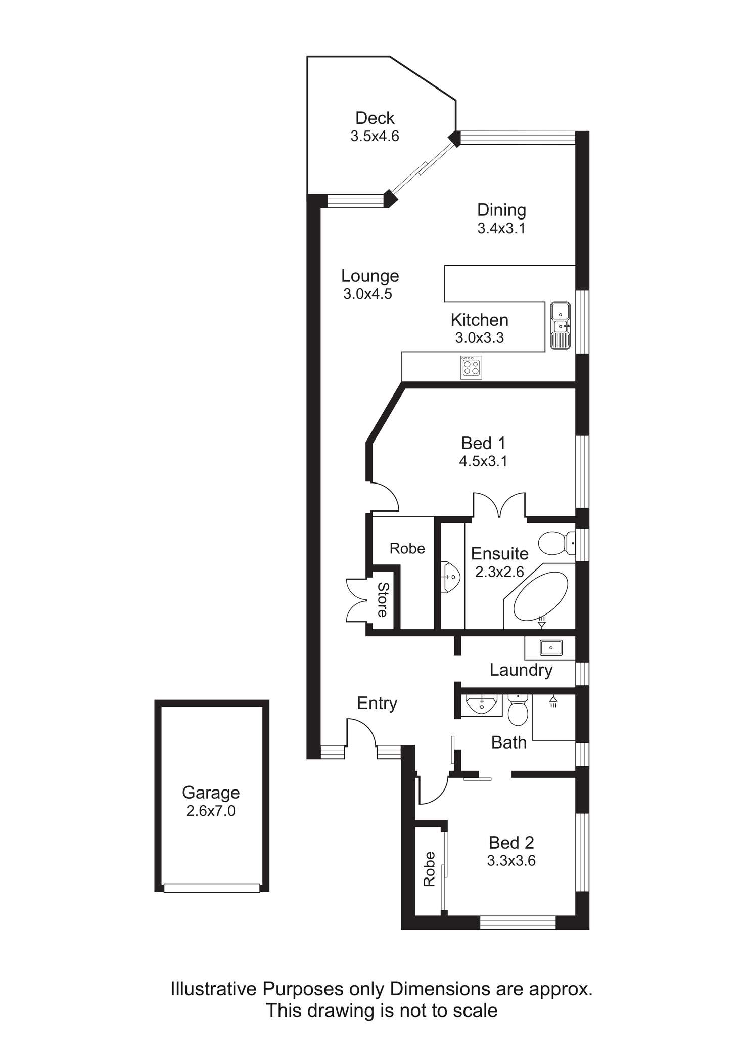 Floorplan of Homely unit listing, 3/41 Sims Esplanade, Yorkeys Knob QLD 4878