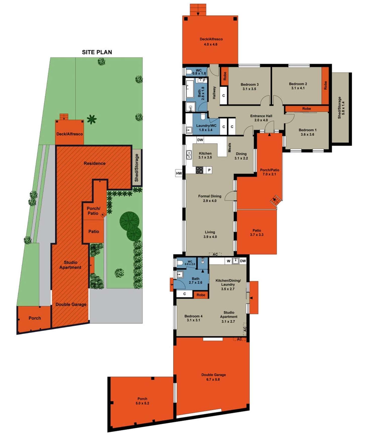 Floorplan of Homely house listing, 34 Freeland Grove, Jacana VIC 3047