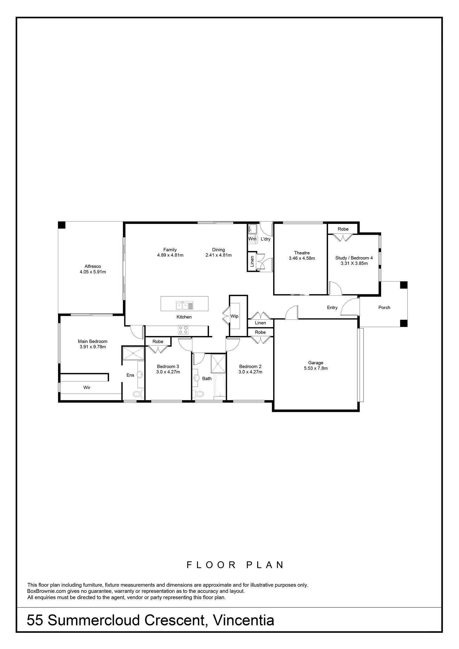 Floorplan of Homely house listing, 55 Summercloud Crescent, Vincentia NSW 2540