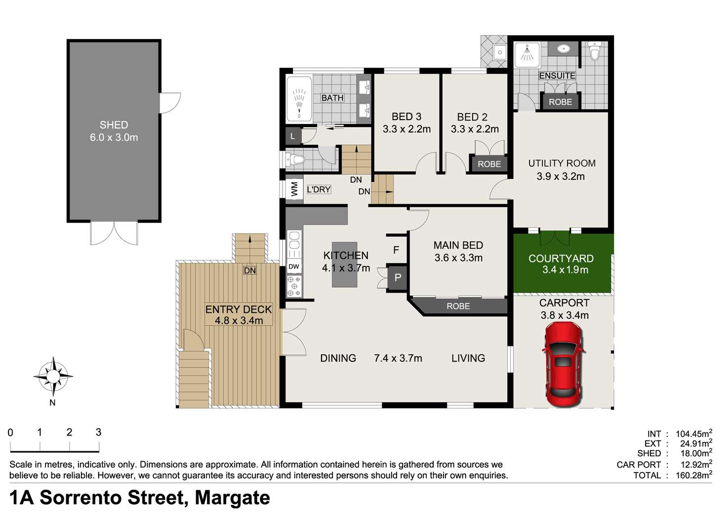 Floorplan of Homely house listing, 1A Sorrento Street, Margate QLD 4019