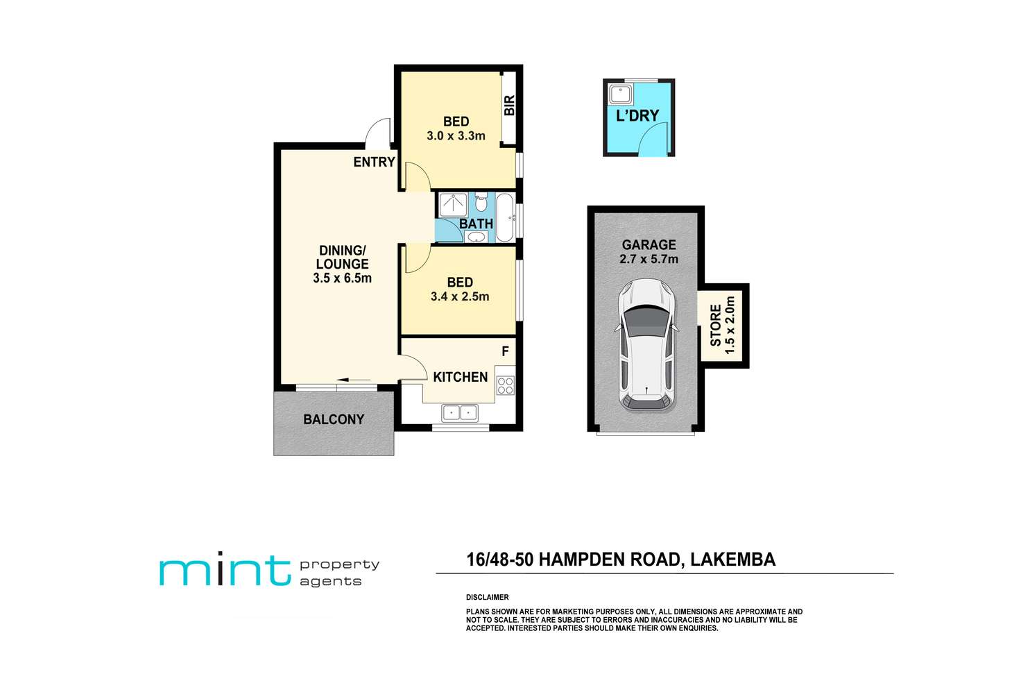 Floorplan of Homely unit listing, 16/48-50 Hampden Road, Lakemba NSW 2195