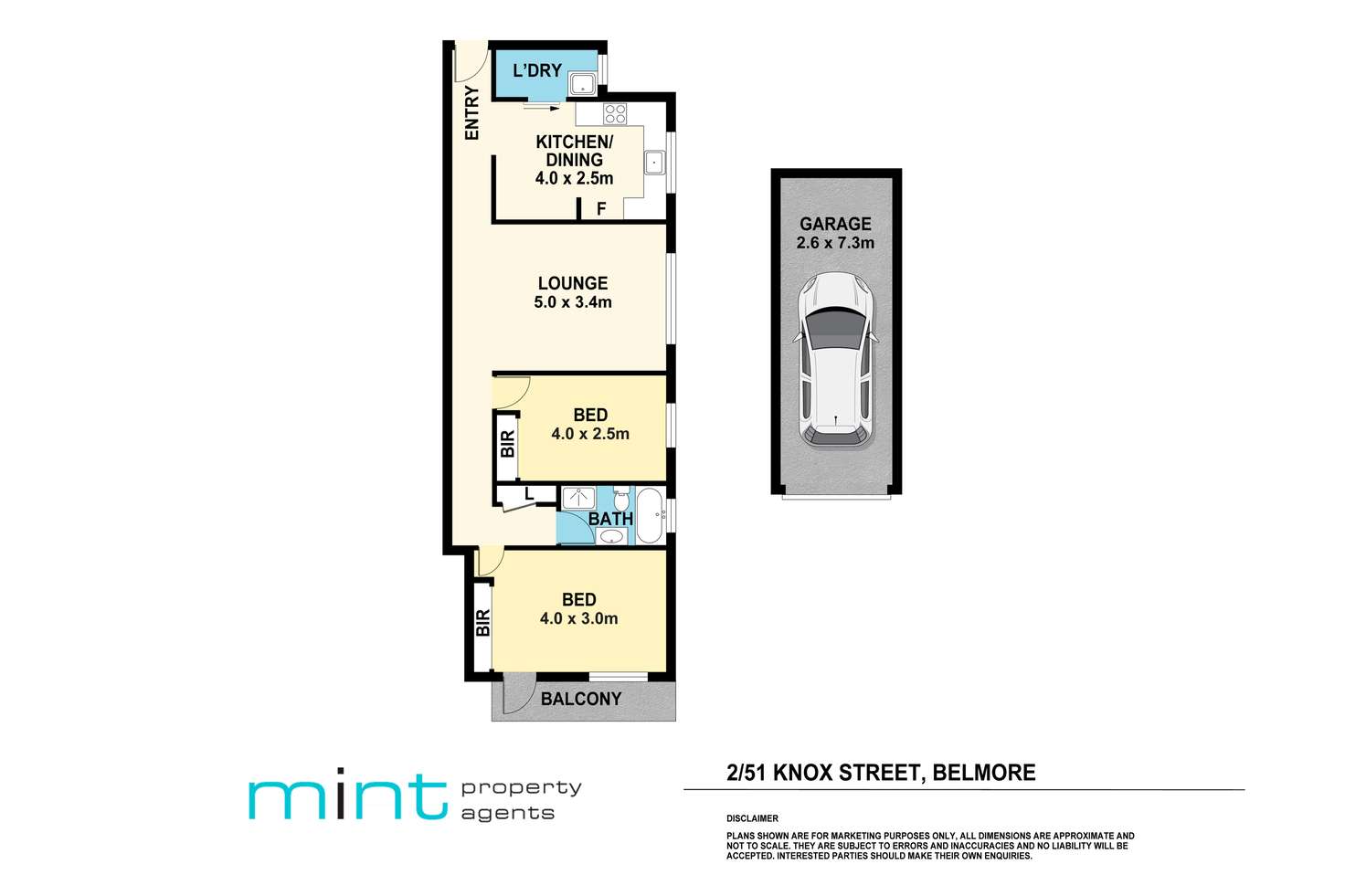 Floorplan of Homely unit listing, 2/51 Knox Street, Belmore NSW 2192