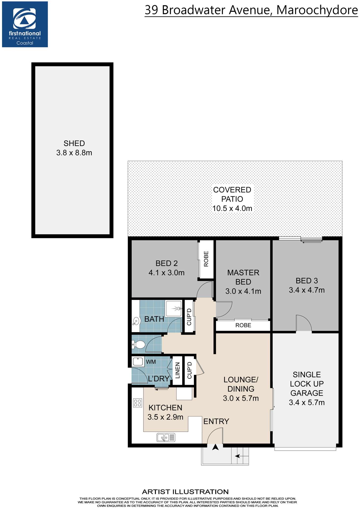 Floorplan of Homely house listing, 39 Broadwater Avenue, Maroochydore QLD 4558