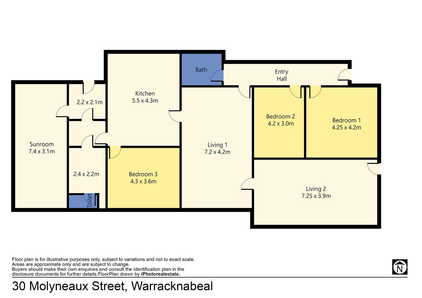 Floorplan of Homely house listing, 30 Molyneaux Street, Warracknabeal VIC 3393