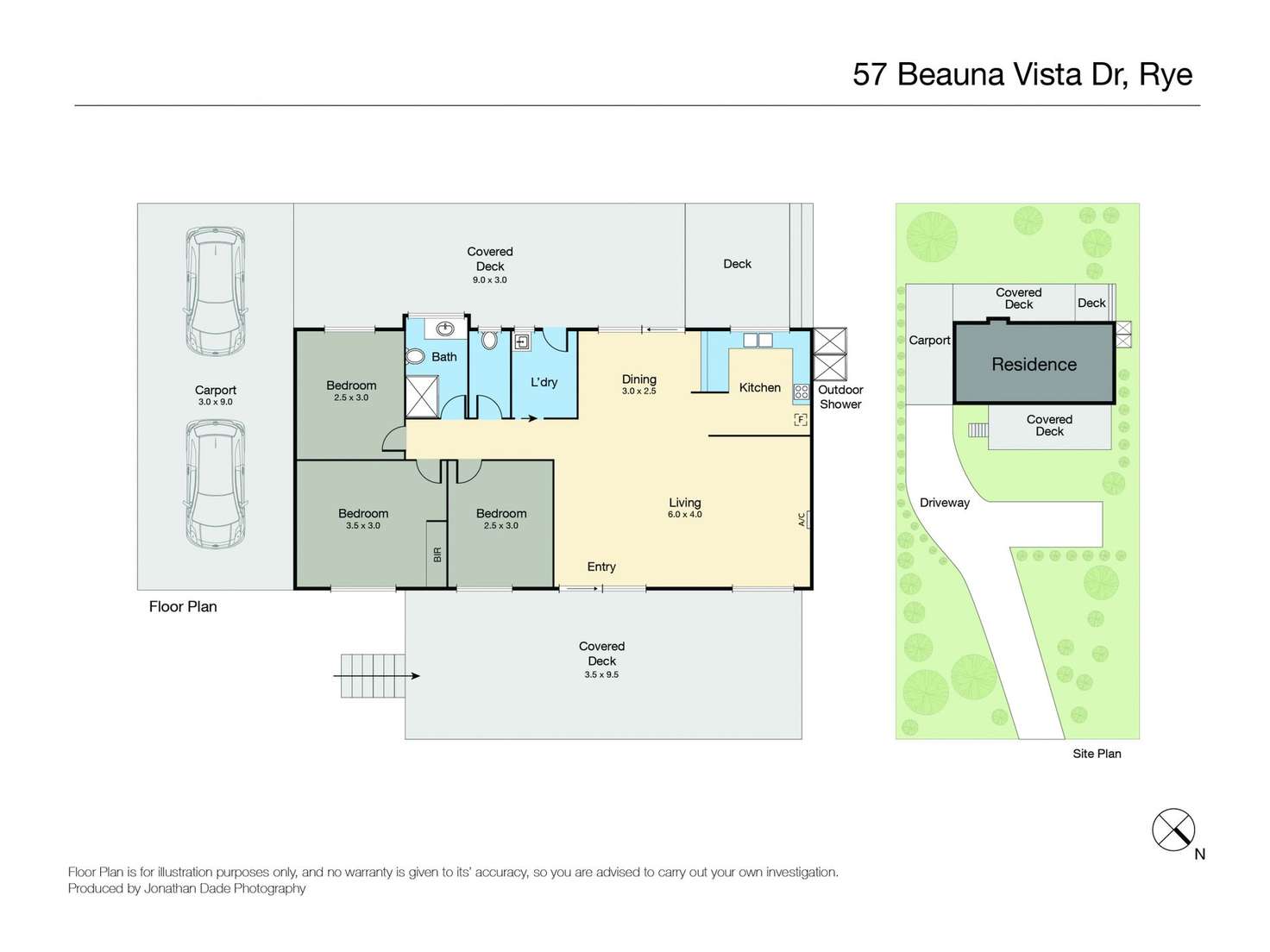 Floorplan of Homely house listing, 57 Beauna Vista Drive, Rye VIC 3941
