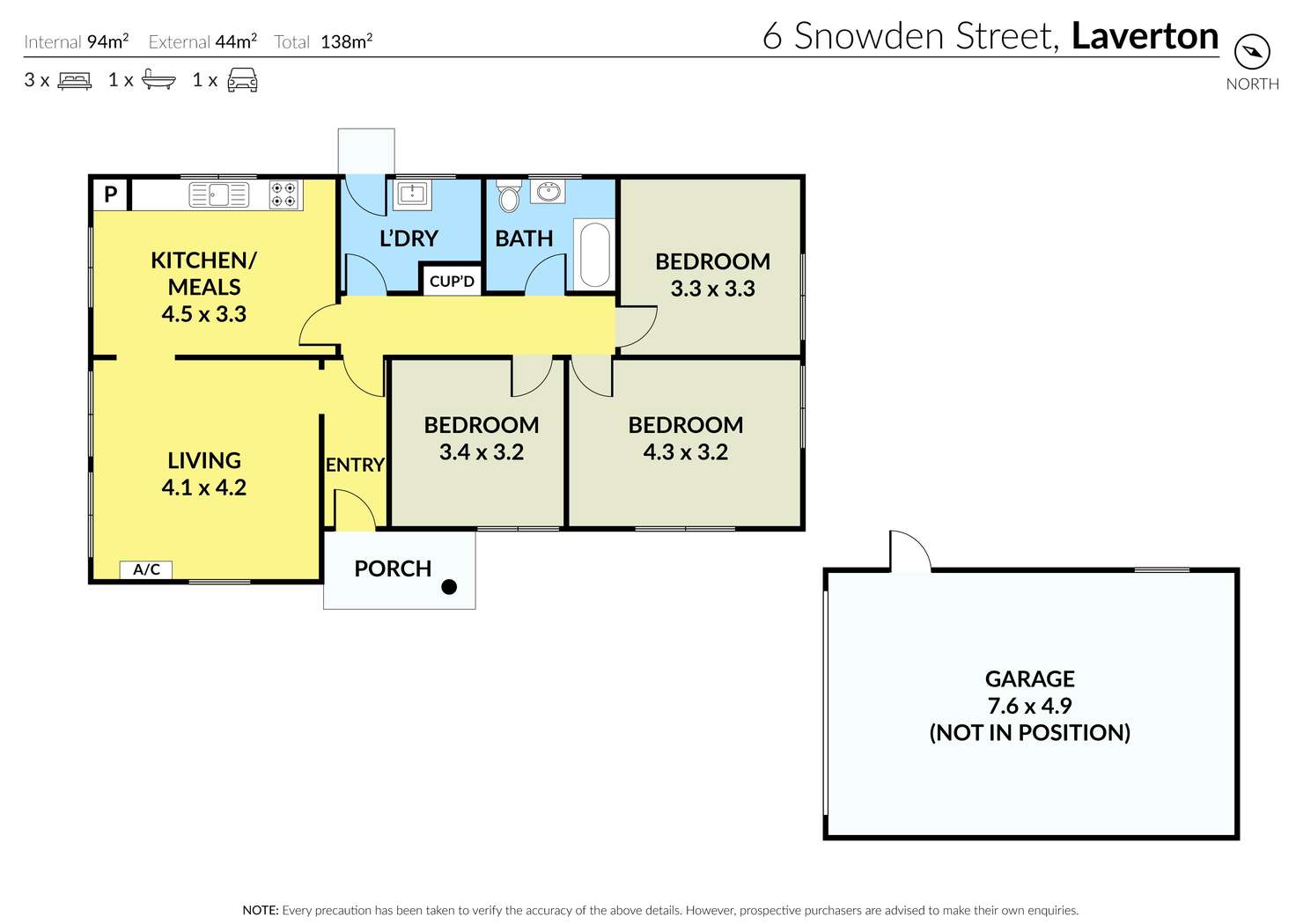 Floorplan of Homely house listing, 6 Snowden Street, Laverton VIC 3028
