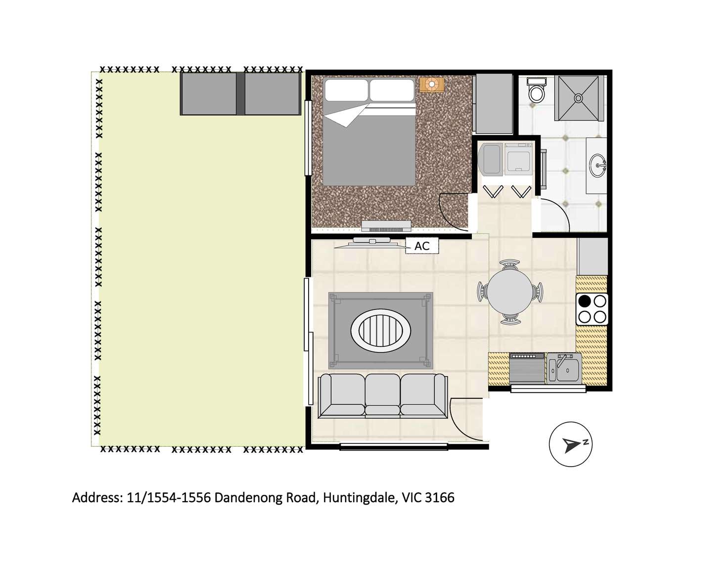 Floorplan of Homely apartment listing, 11/1554-1556 Dandenong Road, Huntingdale VIC 3166
