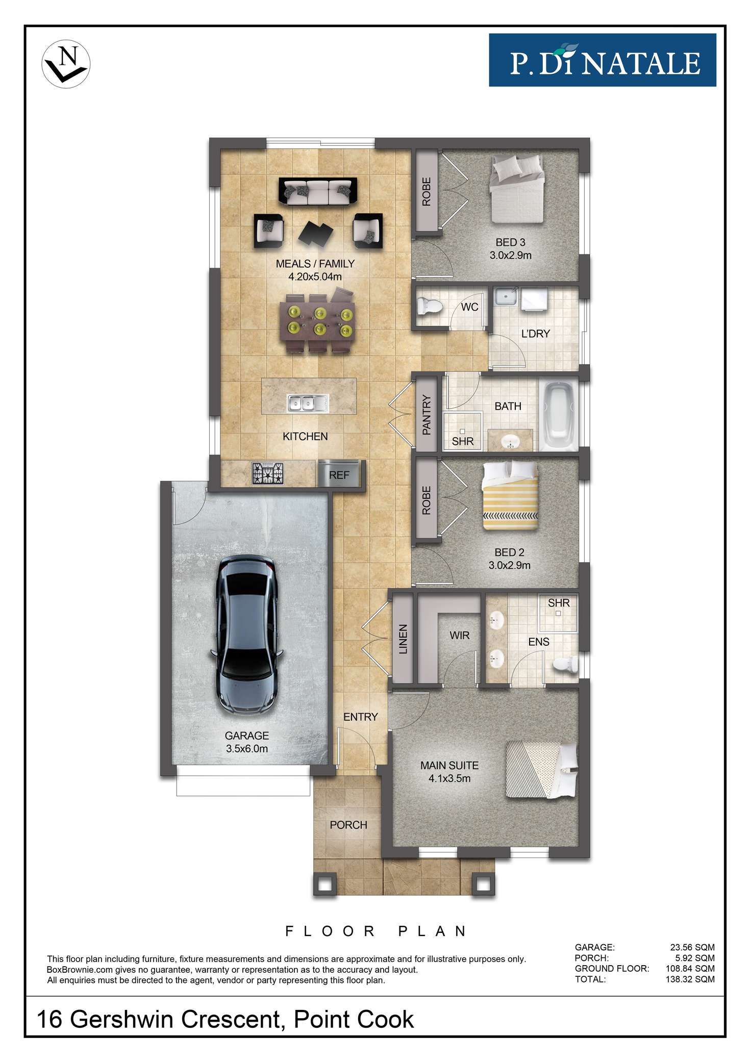 Floorplan of Homely house listing, 16 Gershwin Crescent, Point Cook VIC 3030
