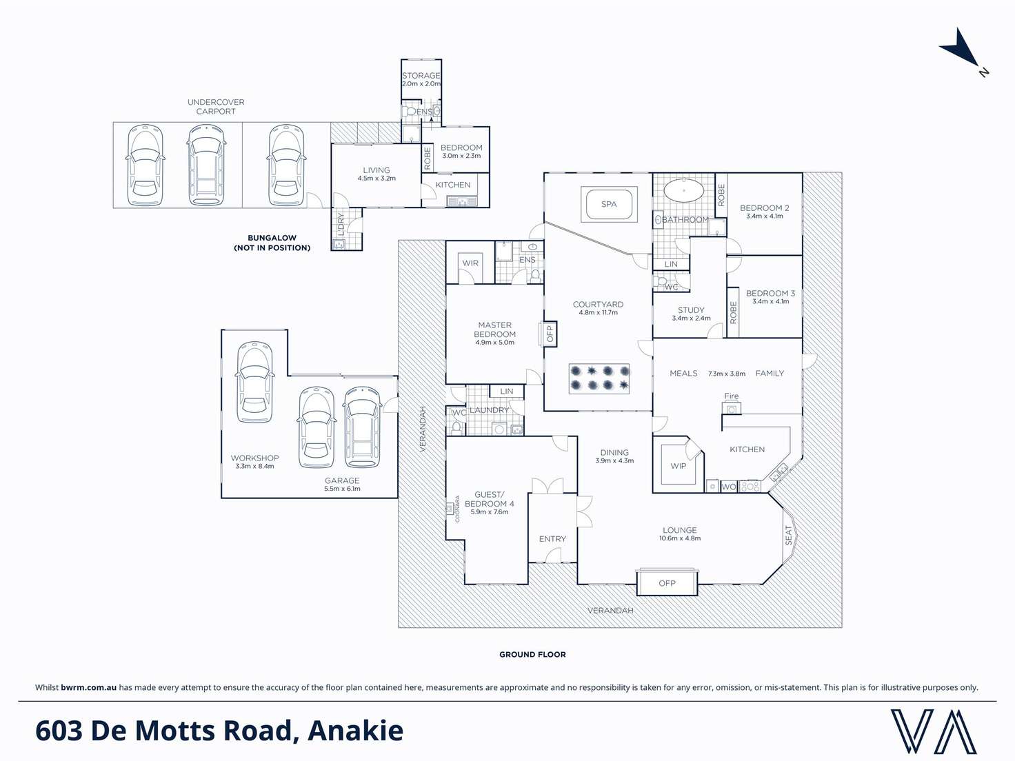 Floorplan of Homely house listing, 603 De Motts Road, Anakie VIC 3213