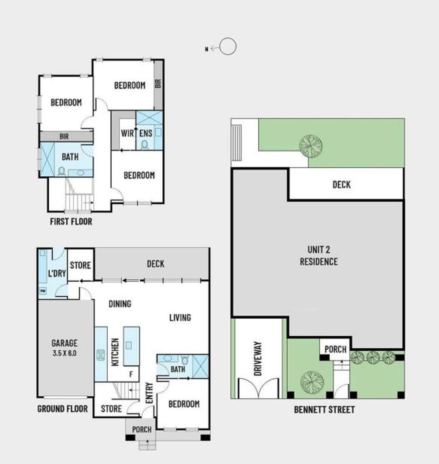 Floorplan of Homely townhouse listing, 21A BENNETT STREET, Burwood VIC 3125