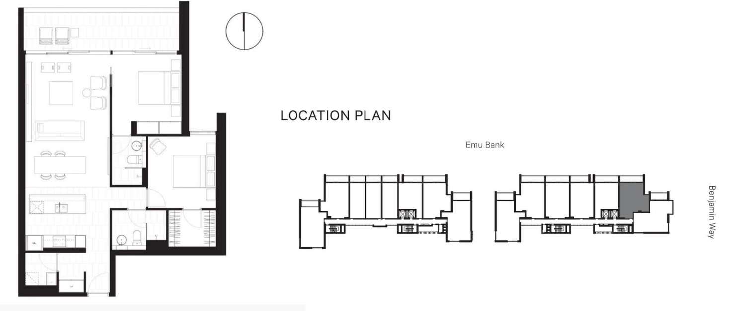 Floorplan of Homely apartment listing, 602/161 Emu Bank, Belconnen ACT 2617