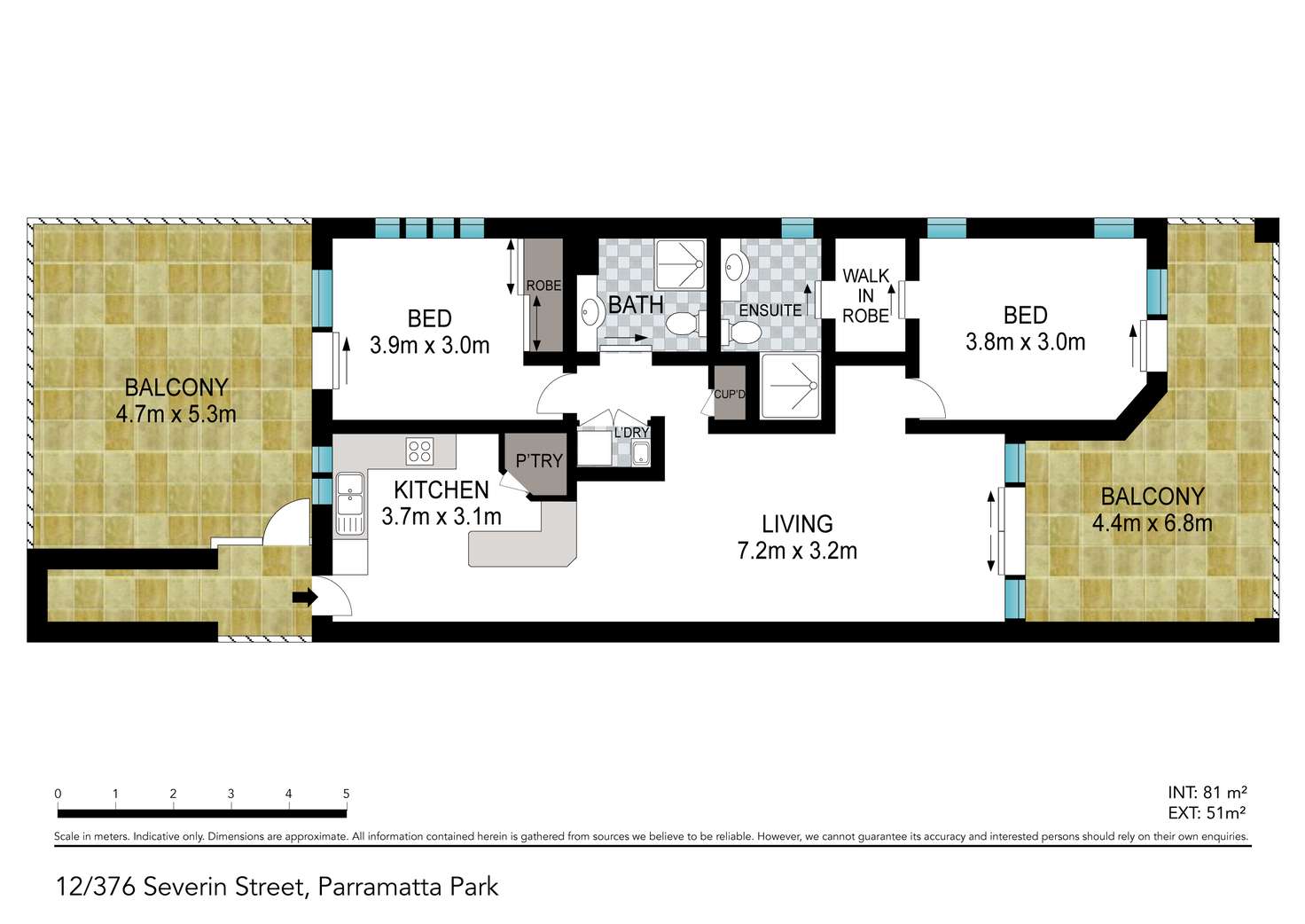 Floorplan of Homely apartment listing, 12/376-384 Severin Street, Parramatta Park QLD 4870