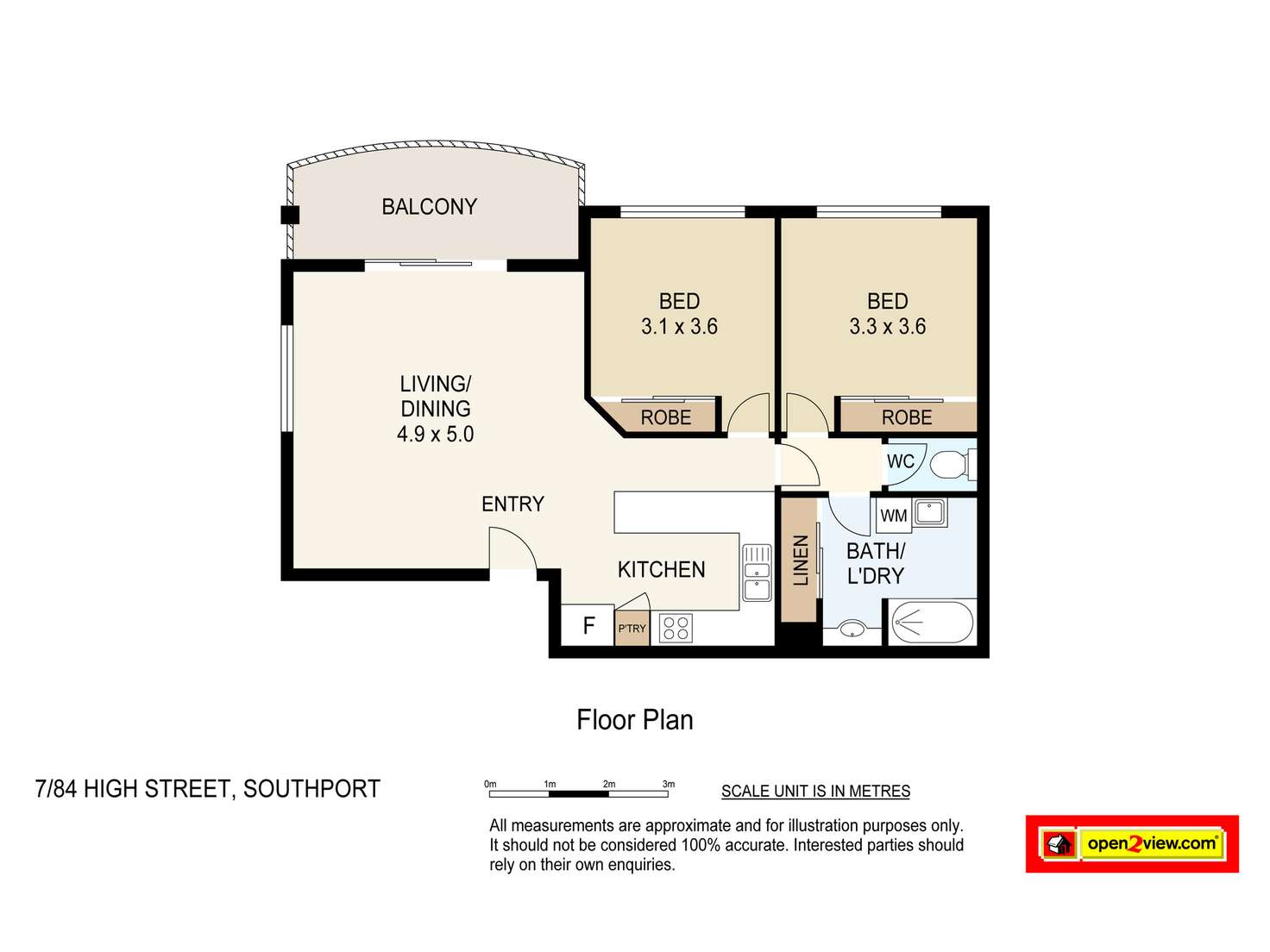 Floorplan of Homely unit listing, 7/84 High Street, Southport QLD 4215