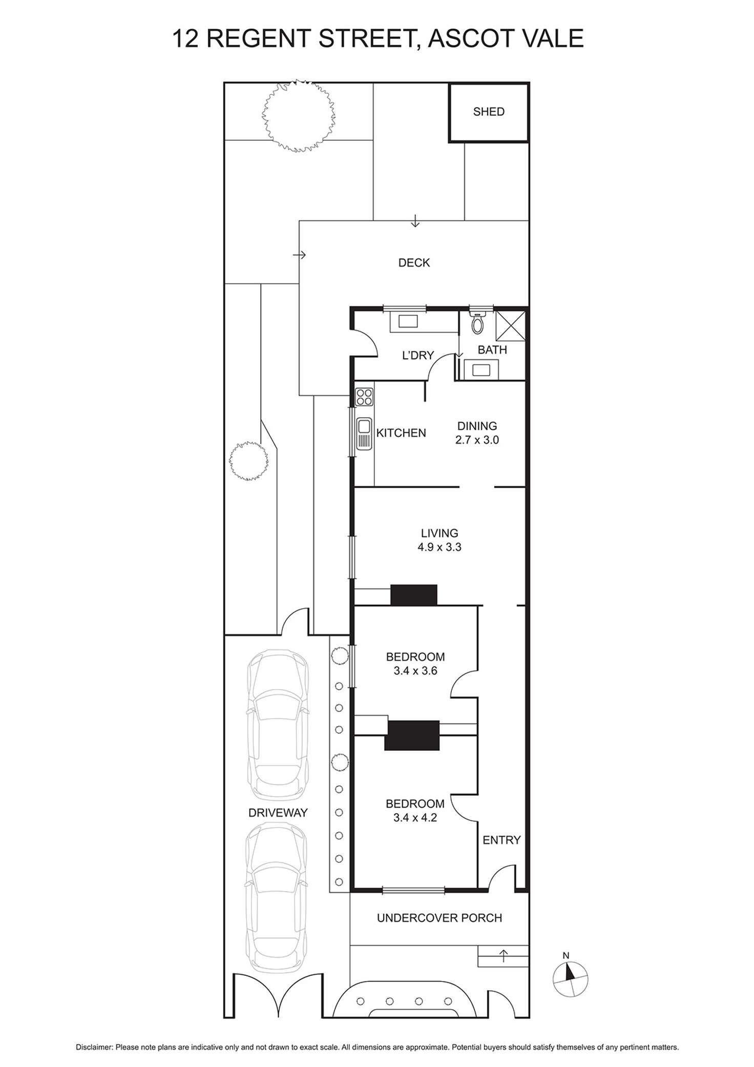 Floorplan of Homely house listing, 12 Regent Street, Ascot Vale VIC 3032