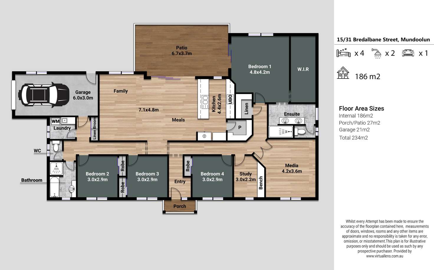 Floorplan of Homely house listing, 15 Bredalbane Street, Mundoolun QLD 4285