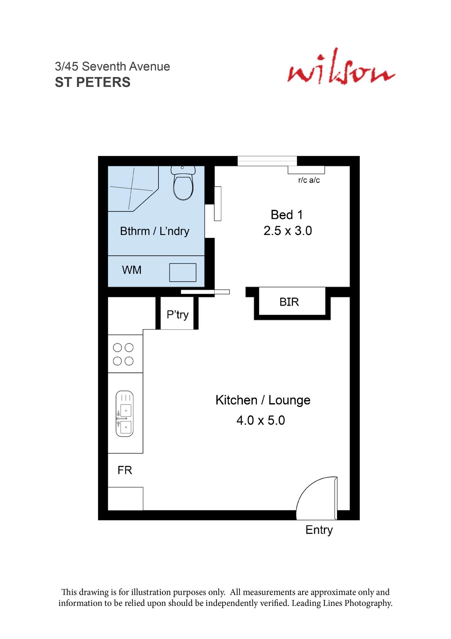 Floorplan of Homely unit listing, 3/45 Seventh Avenue, St Peters SA 5069